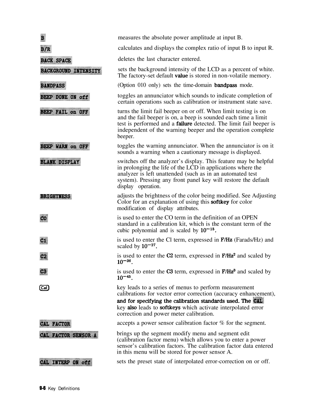 HP 8753E manual Ad for specifying the calibration s-d=& used. me ~~~ 