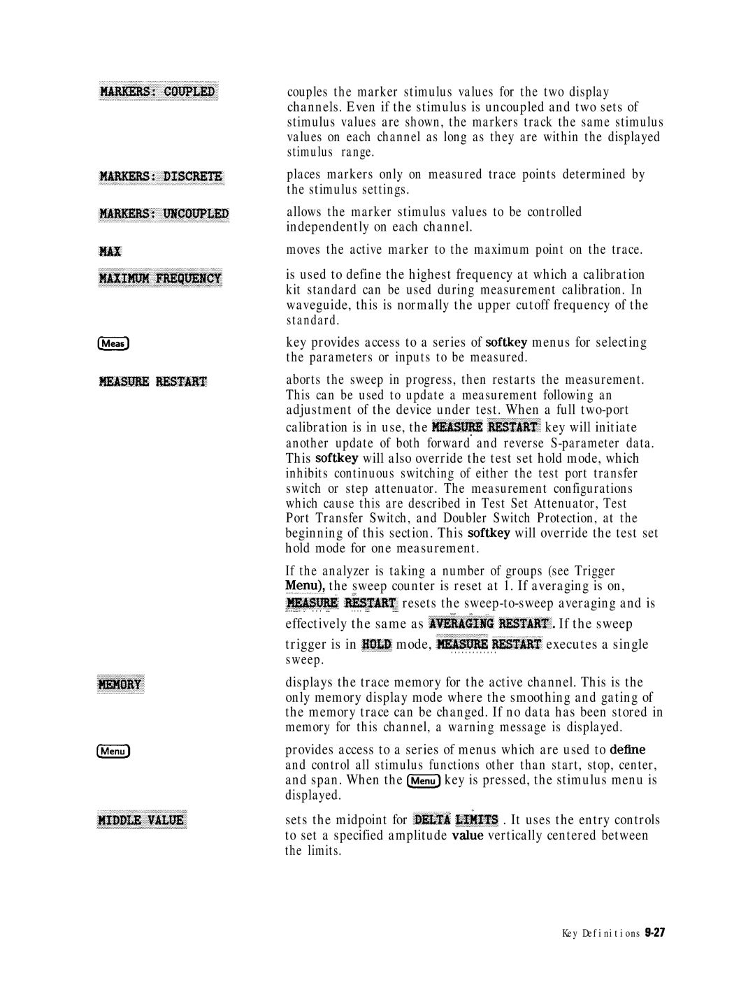 HP 8753E manual Couples the marker stimulus values for the two display, Stimulus settings, Independently on each channel 