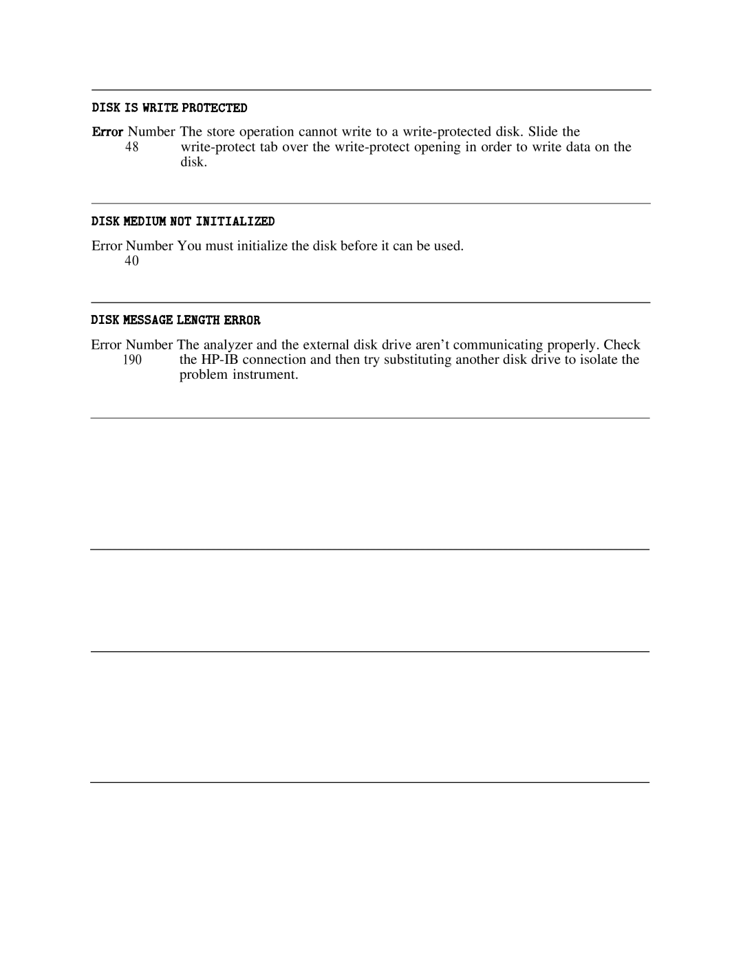 HP 8753E manual Diskis Writeprotected 