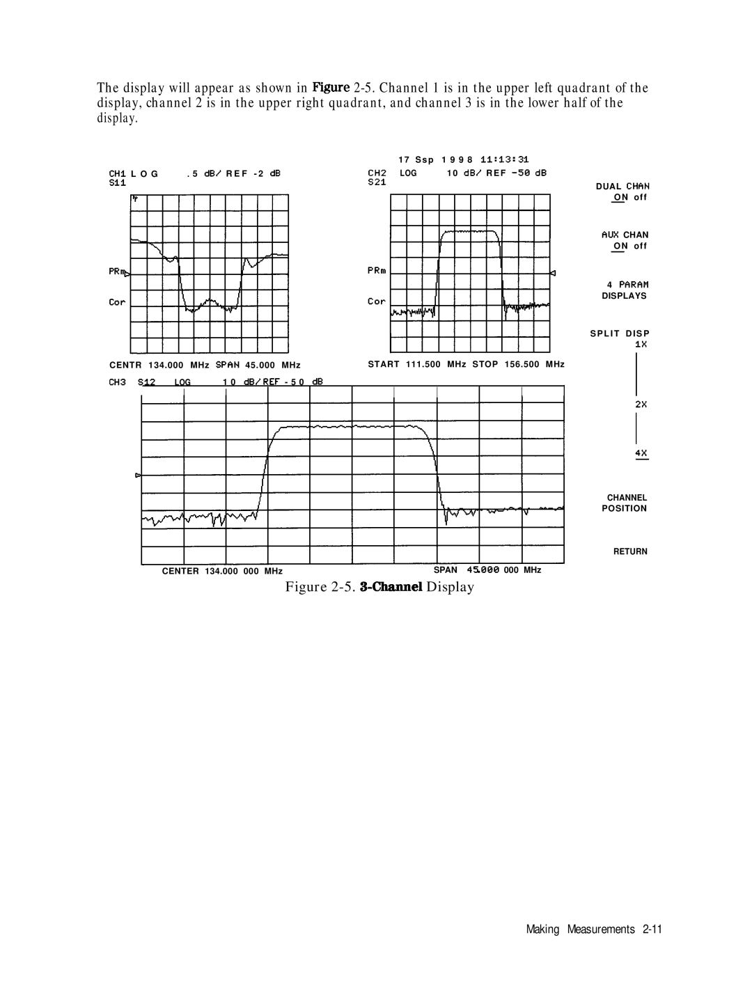 HP 8753E manual Channel Display 