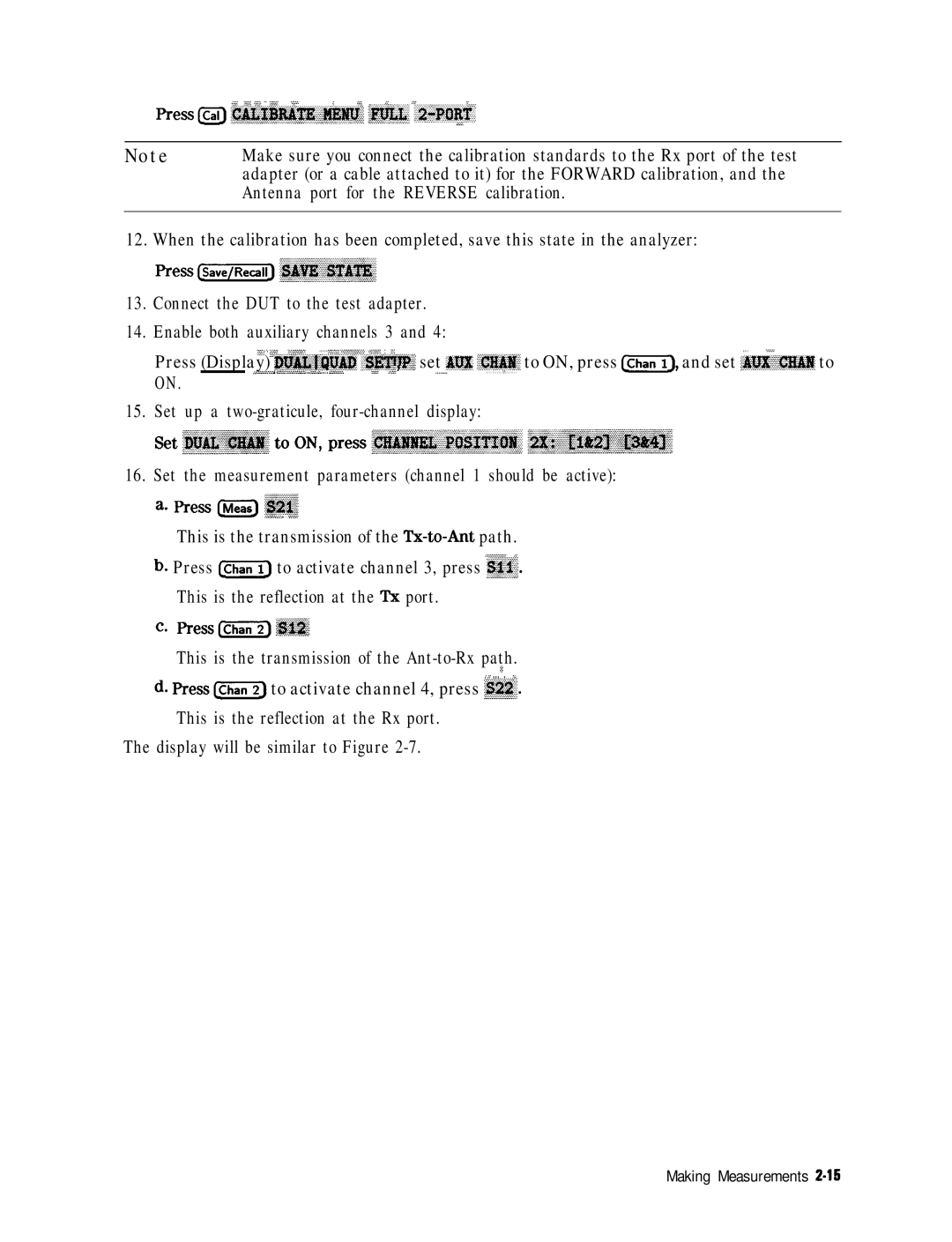 HP 8753E manual D. F%ess @G-T to activate channel 4, press $%$.‘ 