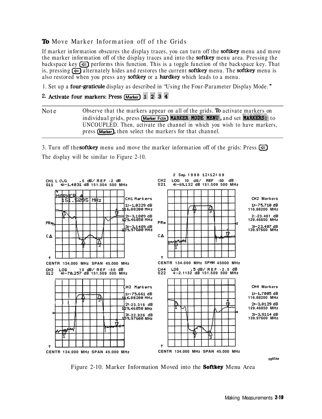 HP 8753E manual Tb Move Marker Information off of the Grids, PRnl 