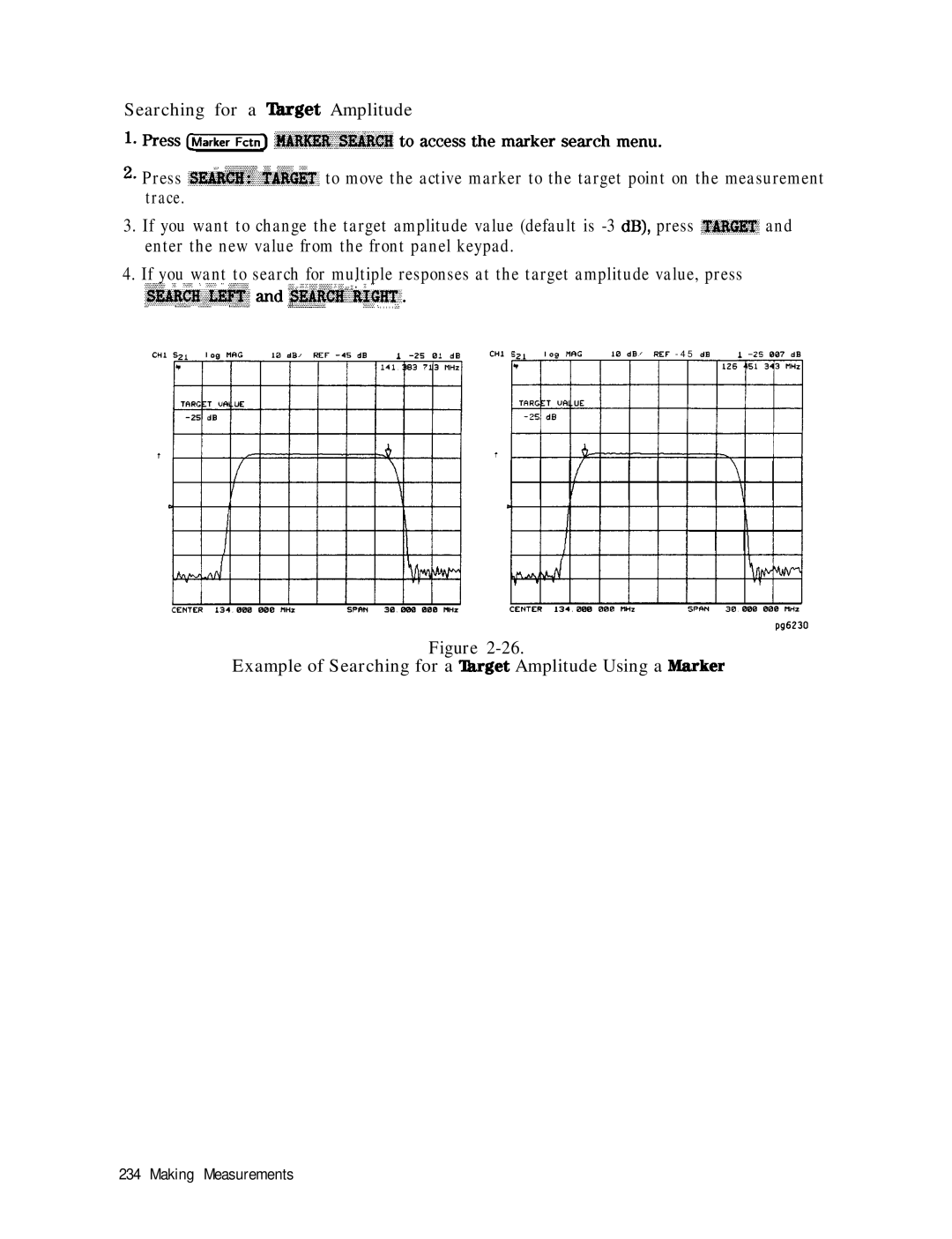 HP 8753E manual Searching for a ‘beget Amplitude, ~~~~~ ad, Example of Searching for a Beget Amplitude Using a Marker 