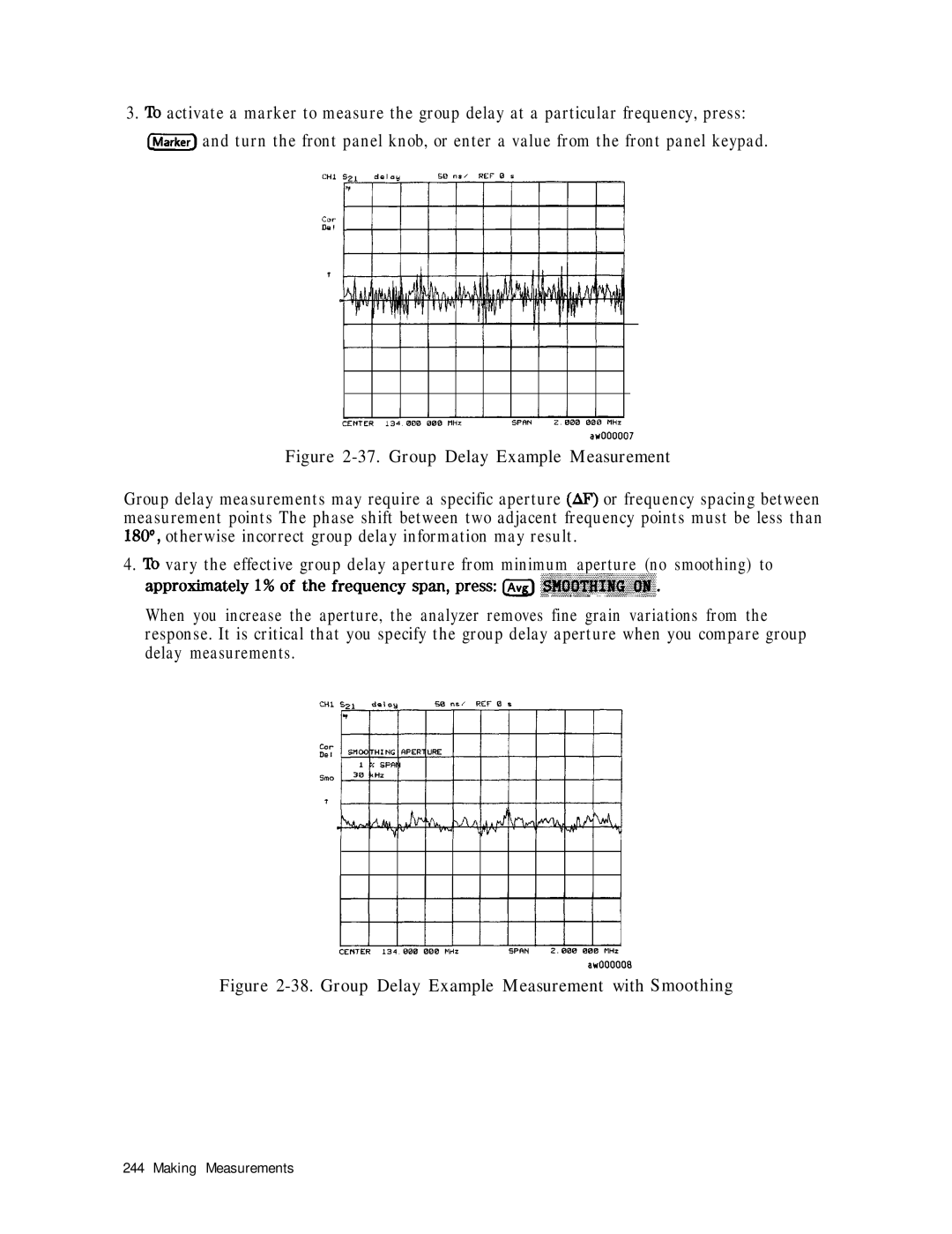 HP 8753E manual Group Delay Example Measurement 