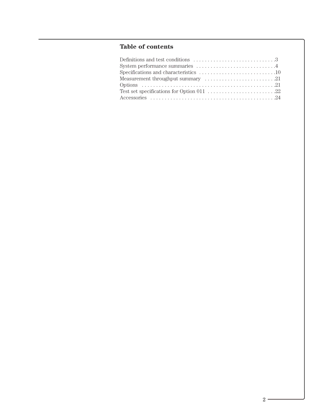 HP 8753ET manual Table of contents 