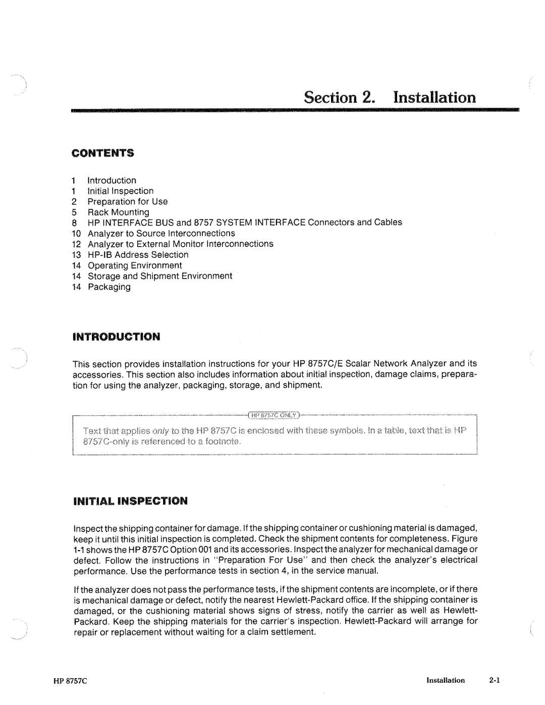 HP 8757c manual 