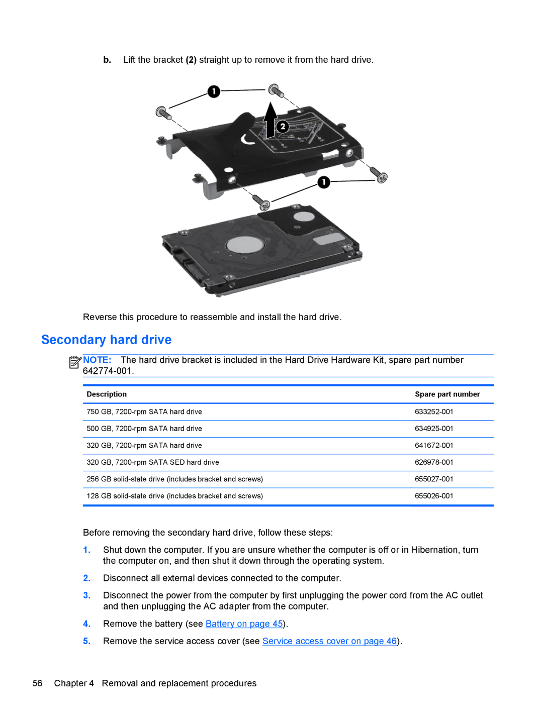 HP 8760w H3F93US 17.3' H3F93US#ABA, 8760w H3F93US 17.3' 8760W manual Secondary hard drive 