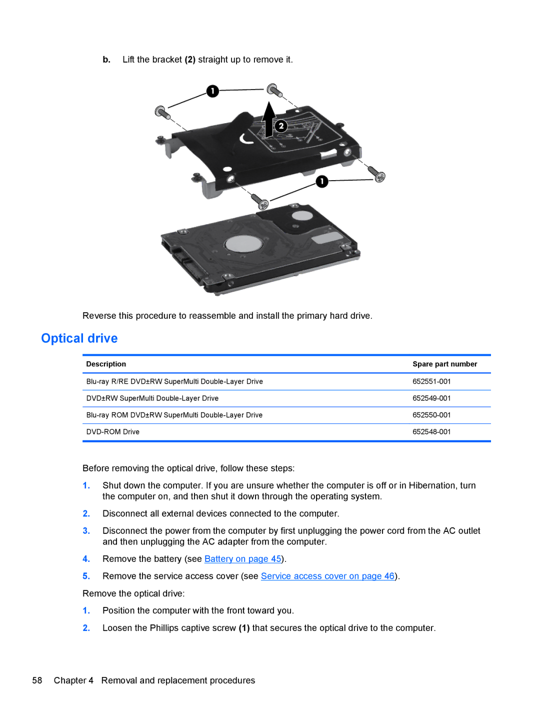 HP 8760w H3F93US 17.3' H3F93US#ABA, 8760w H3F93US 17.3' 8760W manual Optical drive 