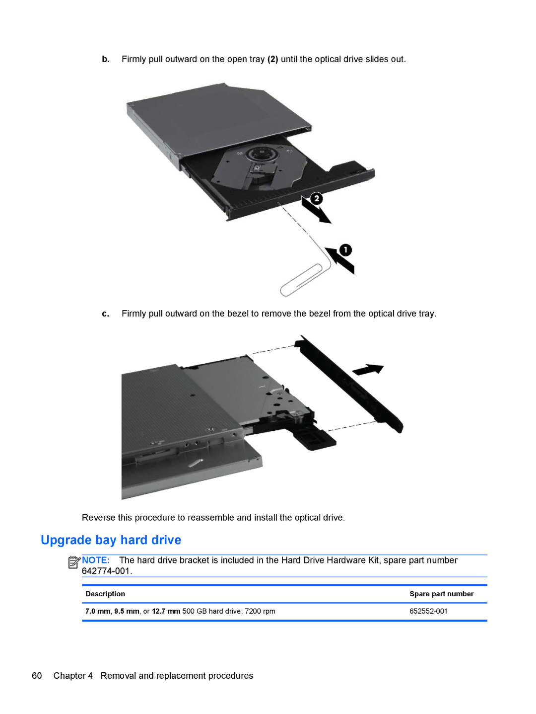 HP 8760w H3F93US 17.3' H3F93US#ABA, 8760w H3F93US 17.3' 8760W manual Upgrade bay hard drive 