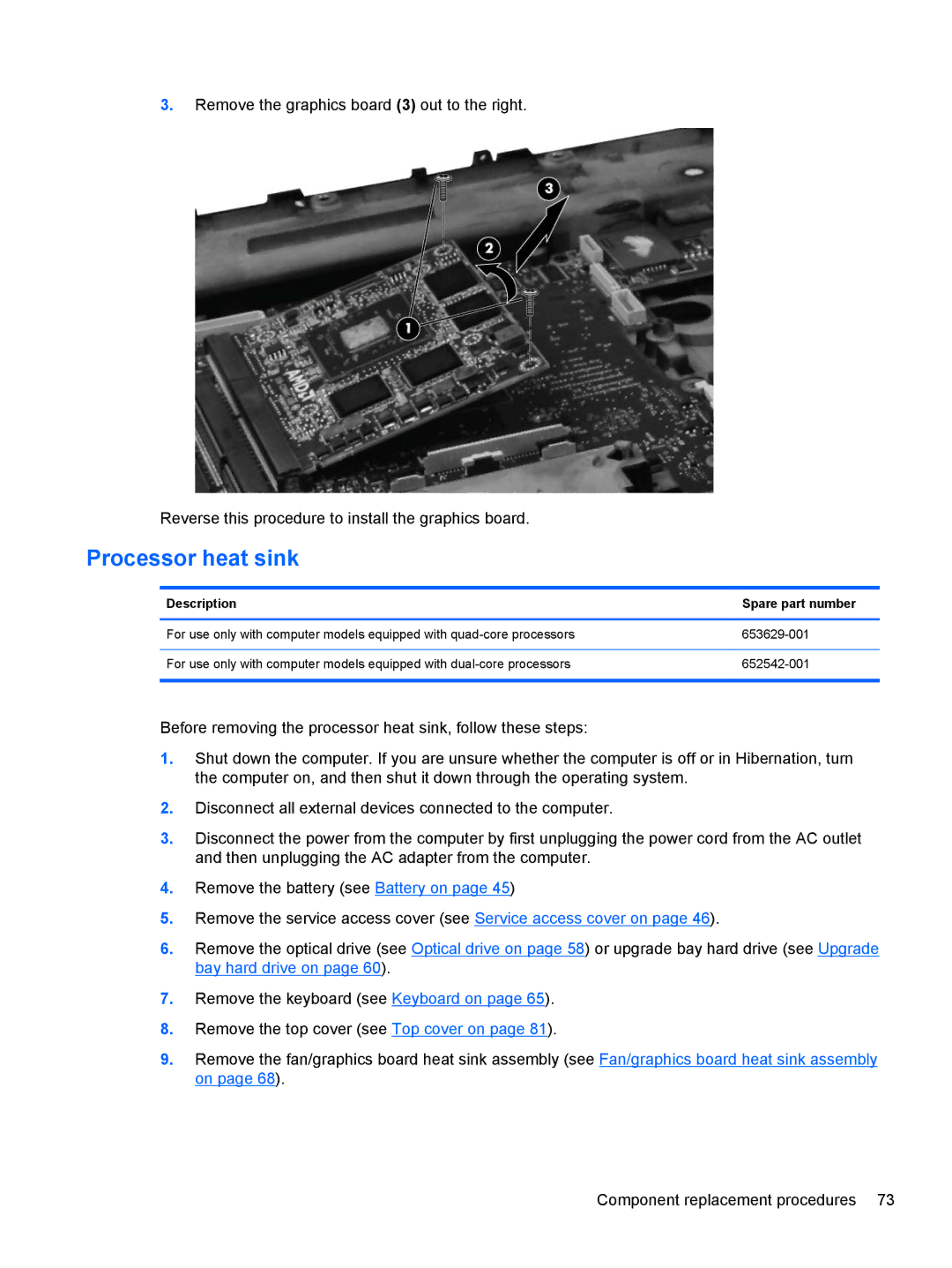 HP 8760w H3F93US 17.3' 8760W, 8760w H3F93US 17.3' H3F93US#ABA manual Processor heat sink 