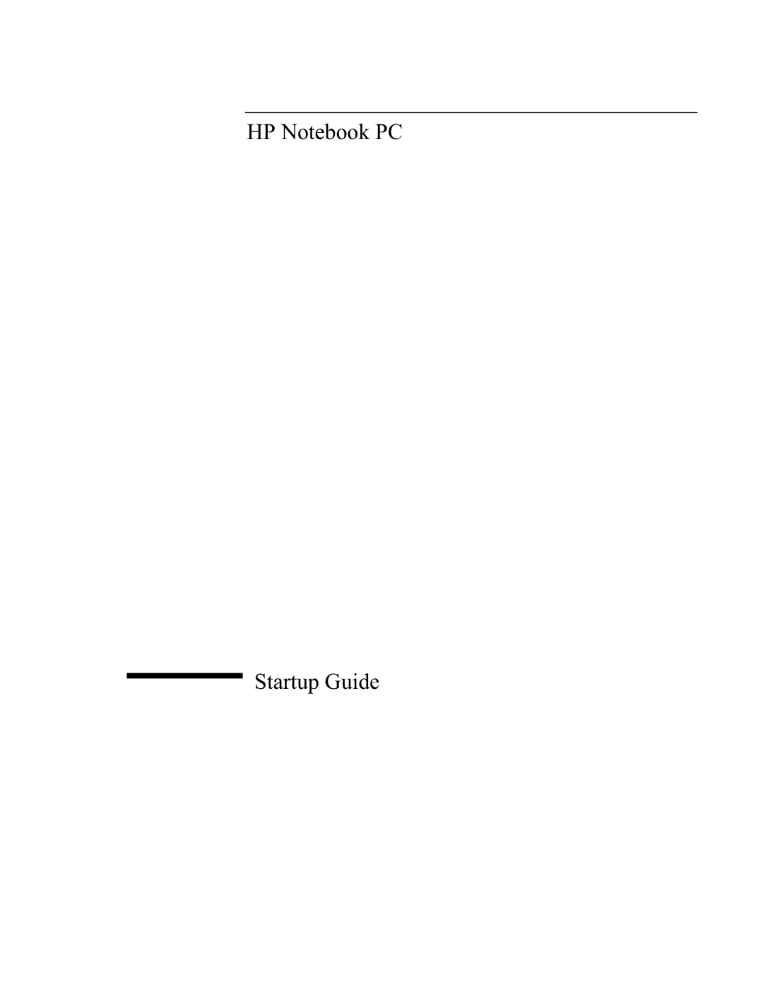 HP 8760w SQ575UP#ABA manual HP Notebook PC Startup Guide 