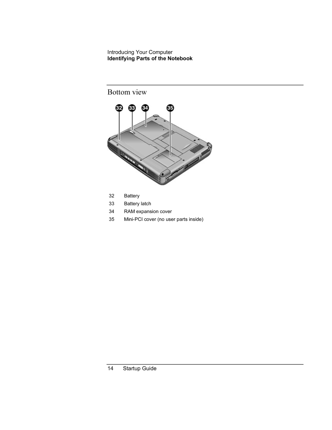 HP 8760w SQ575UP#ABA manual Bottom view 