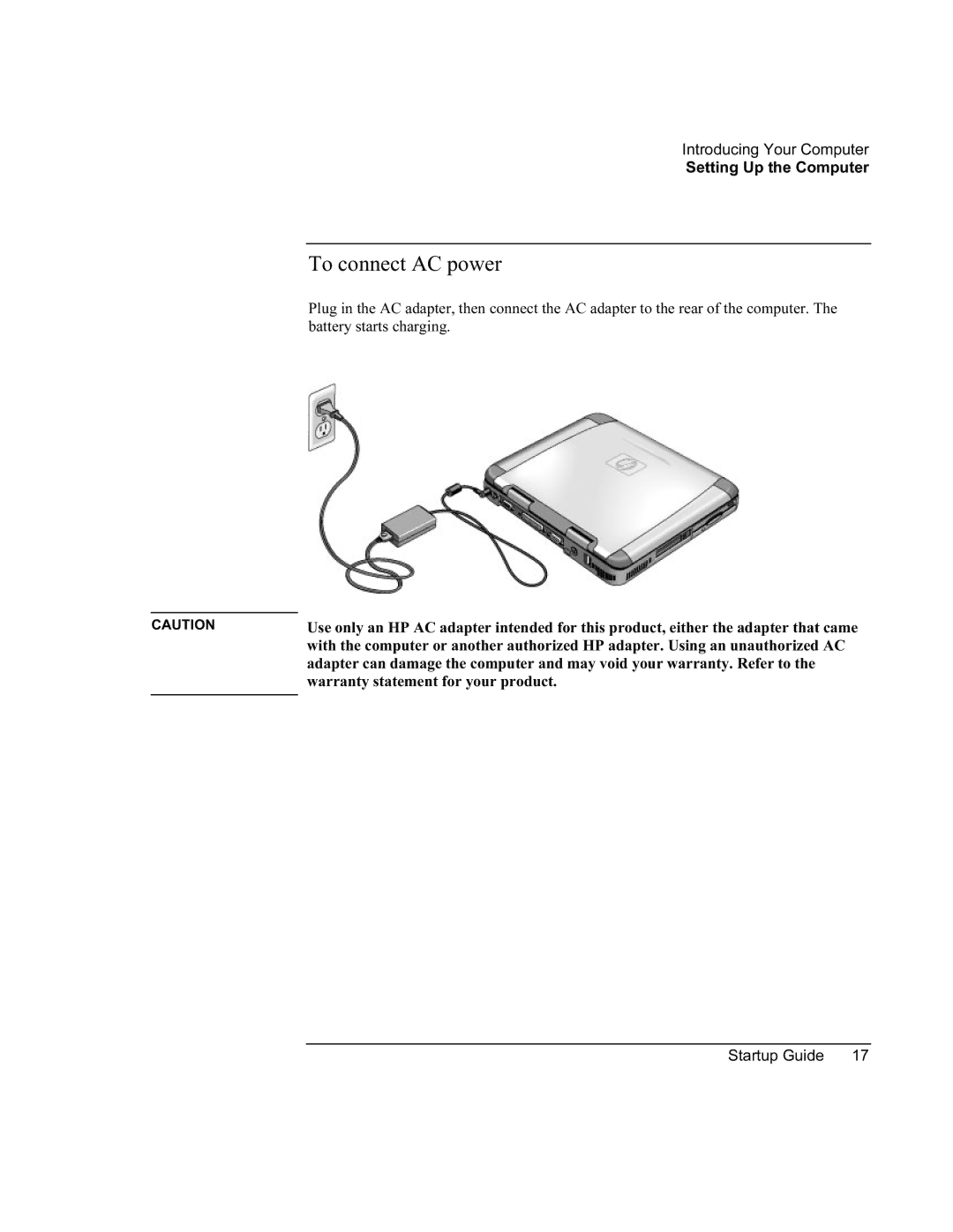 HP 8760w SQ575UP#ABA manual To connect AC power 