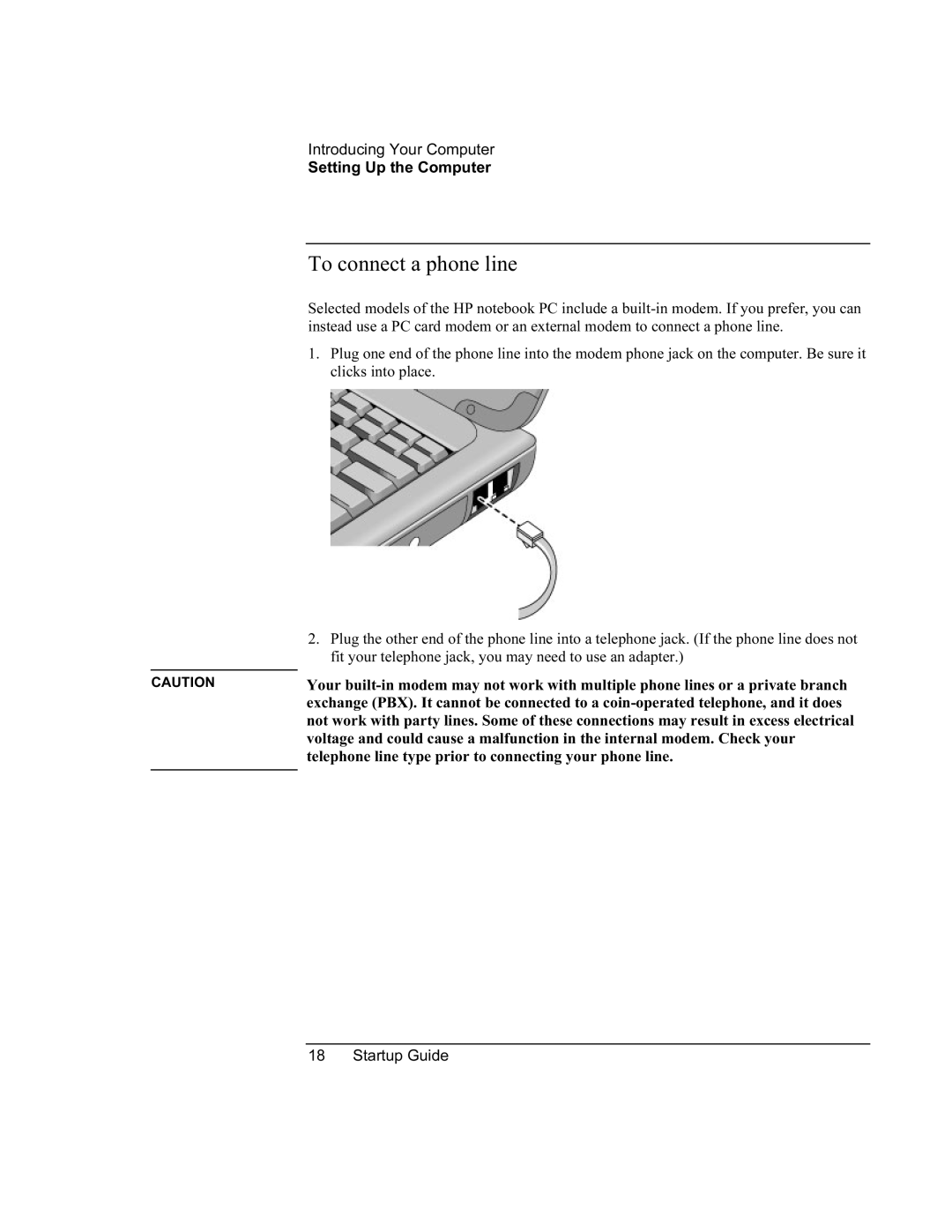 HP 8760w SQ575UP#ABA manual To connect a phone line 