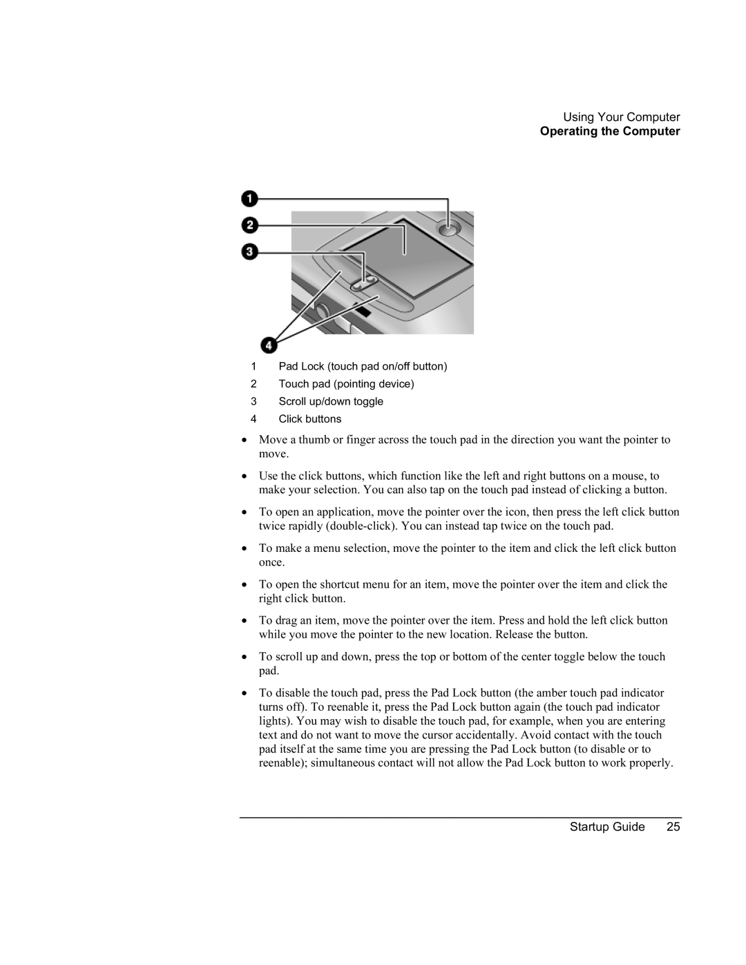 HP 8760w SQ575UP#ABA manual Using Your Computer Operating the Computer 