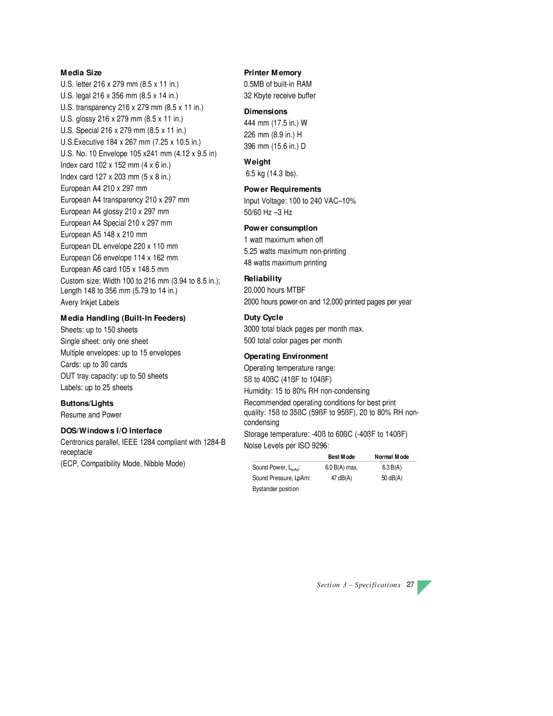 HP 890C manual Buttons/Lights 