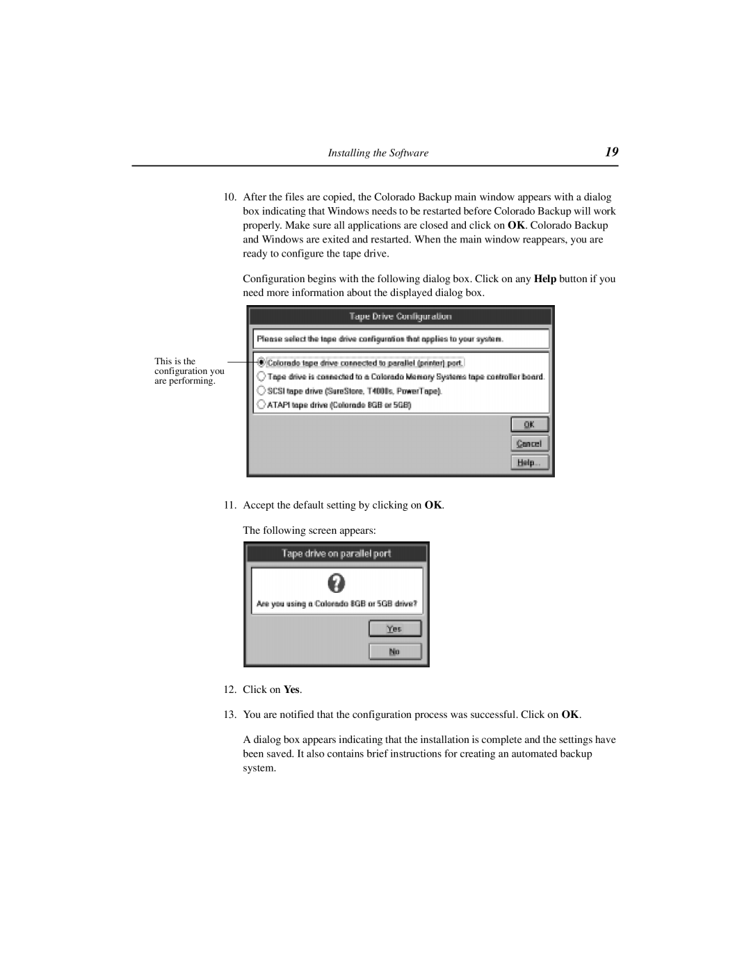 HP 5GB, 8GB manual This is the configuration you are performing 