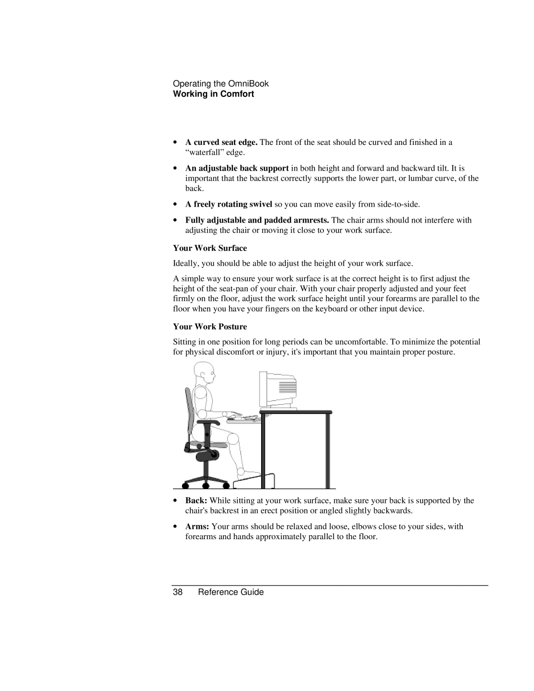 HP 900 manual Your Work Surface, Your Work Posture 