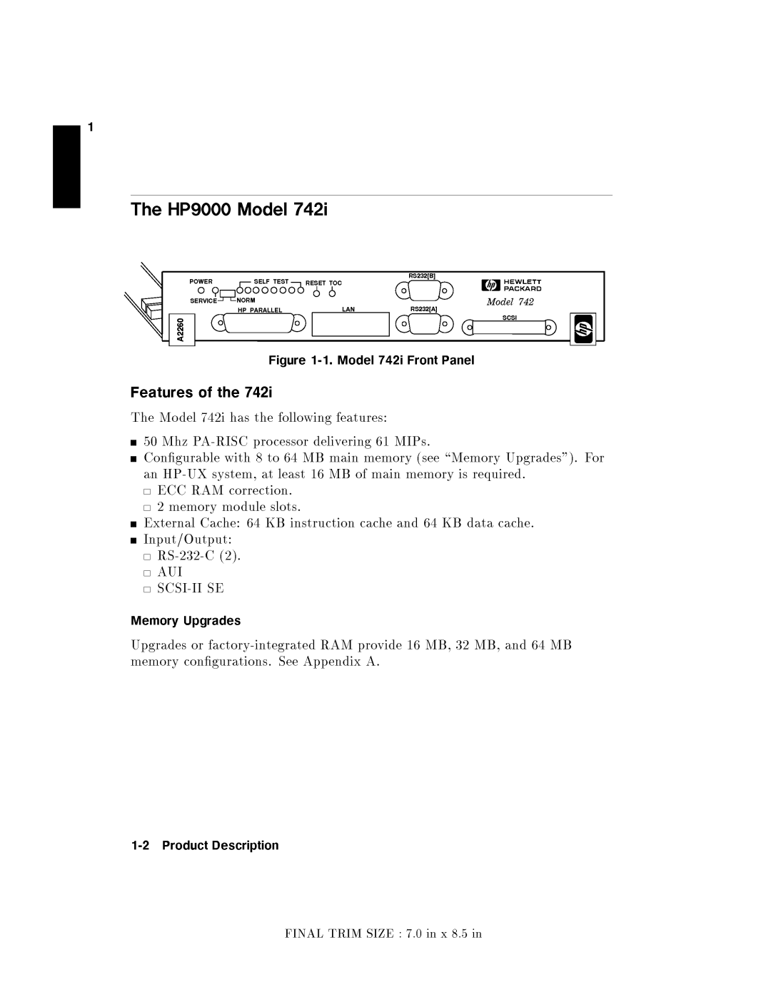 HP 9000 742i manual 