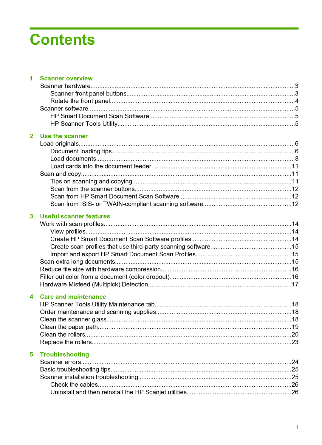 HP 9000 Sheet-feed manual Contents 