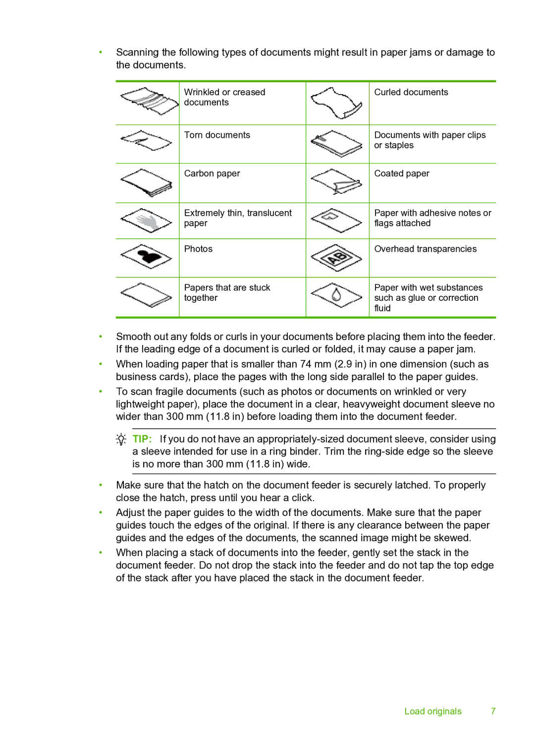 HP 9000 Sheet-feed manual Load originals 