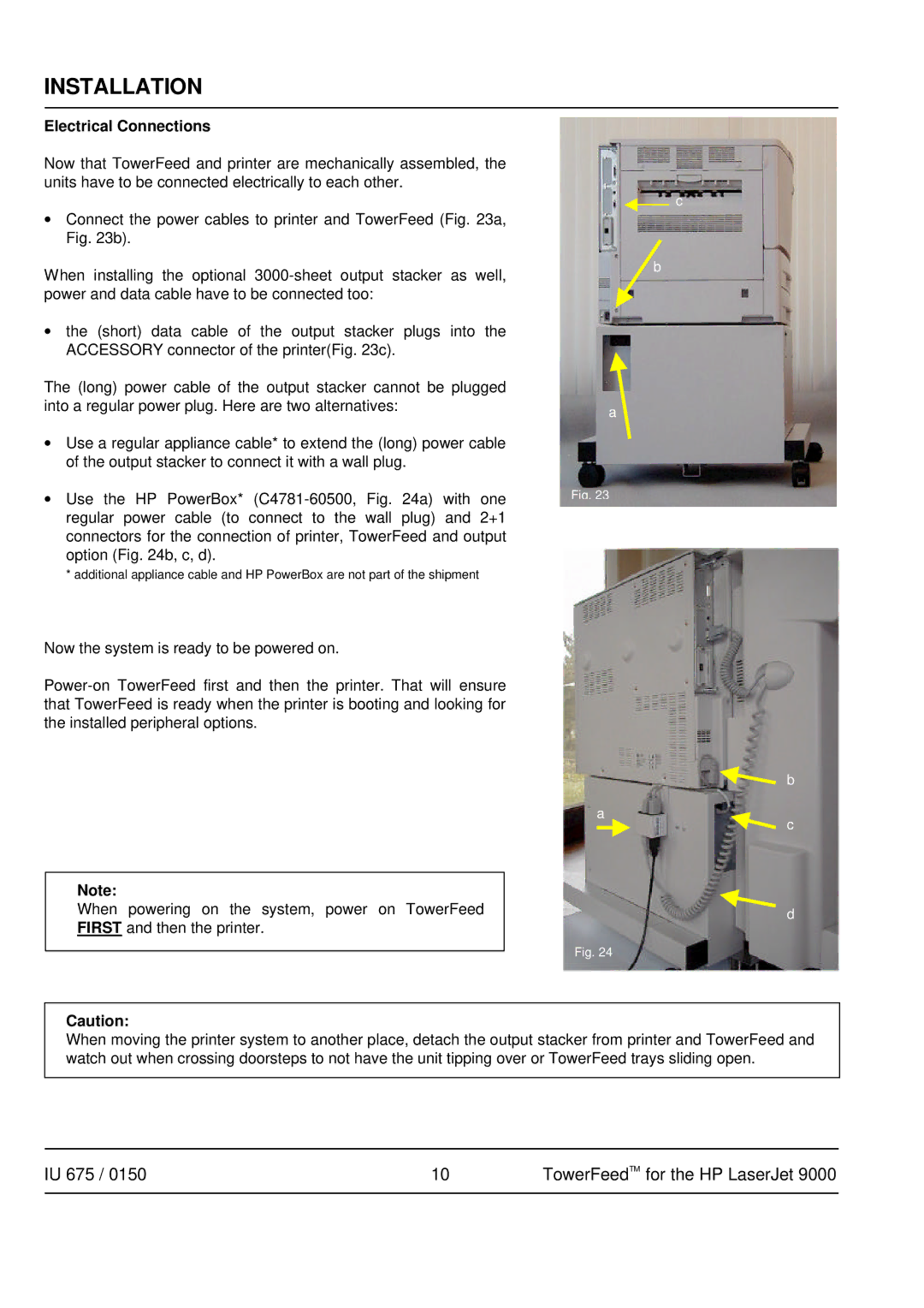 HP 9000 manual Electrical Connections 