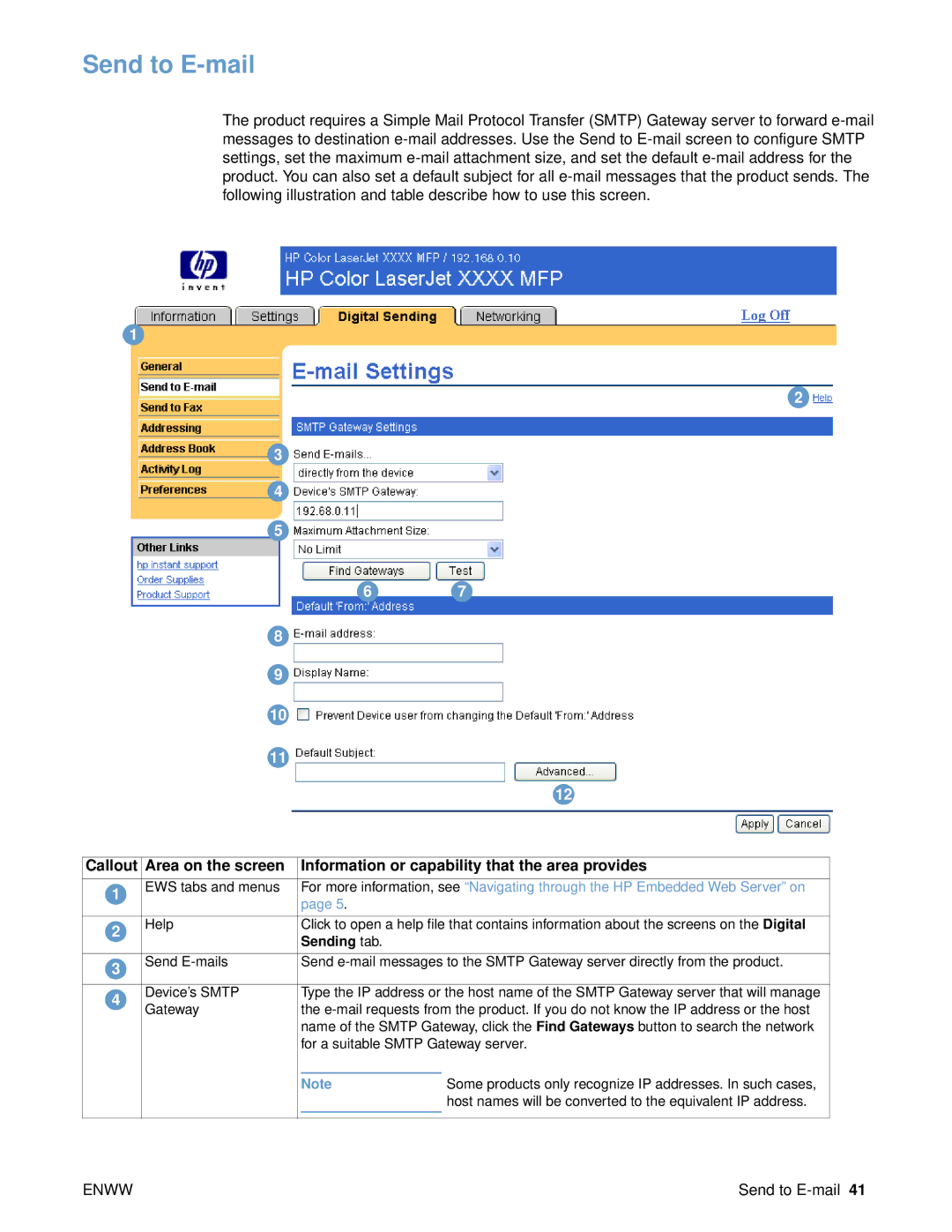 HP 9000 manual Send to E-mail 