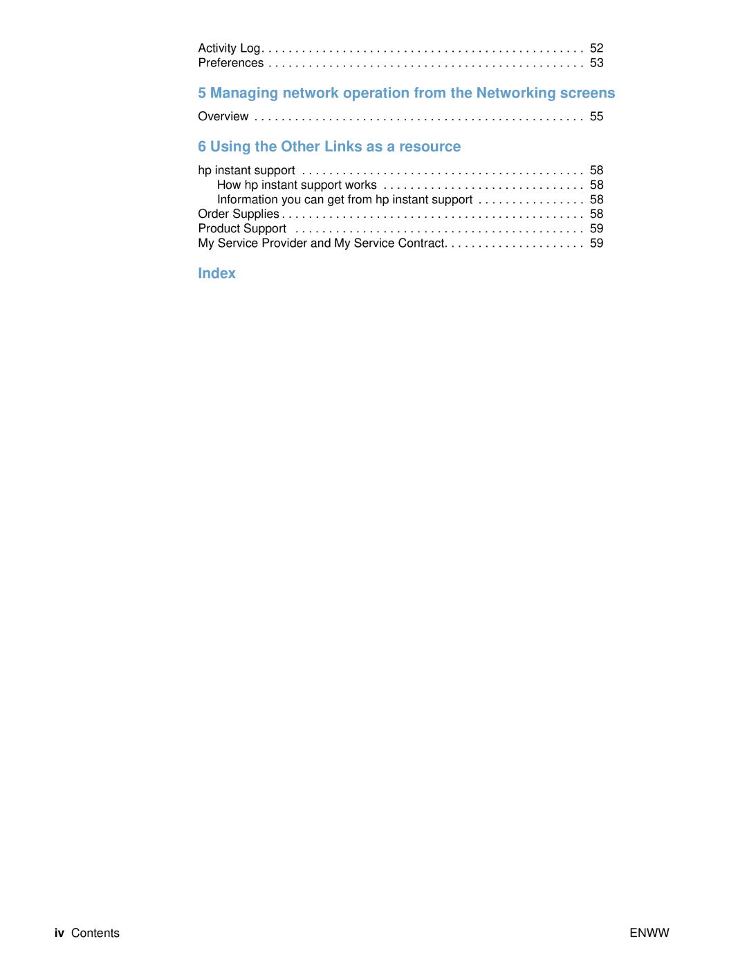 HP 9000 manual Managing network operation from the Networking screens 