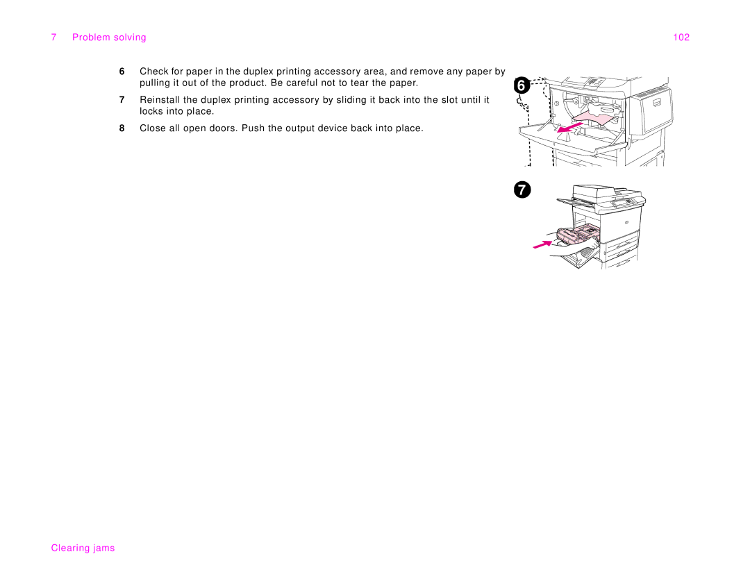 HP 9000Lmfp manual Problem solving 102 