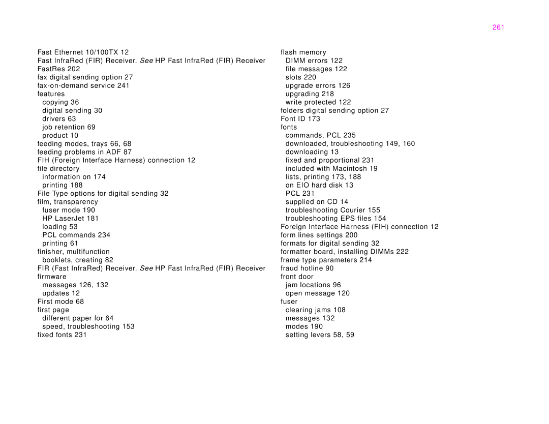 HP 9000Lmfp manual 261 