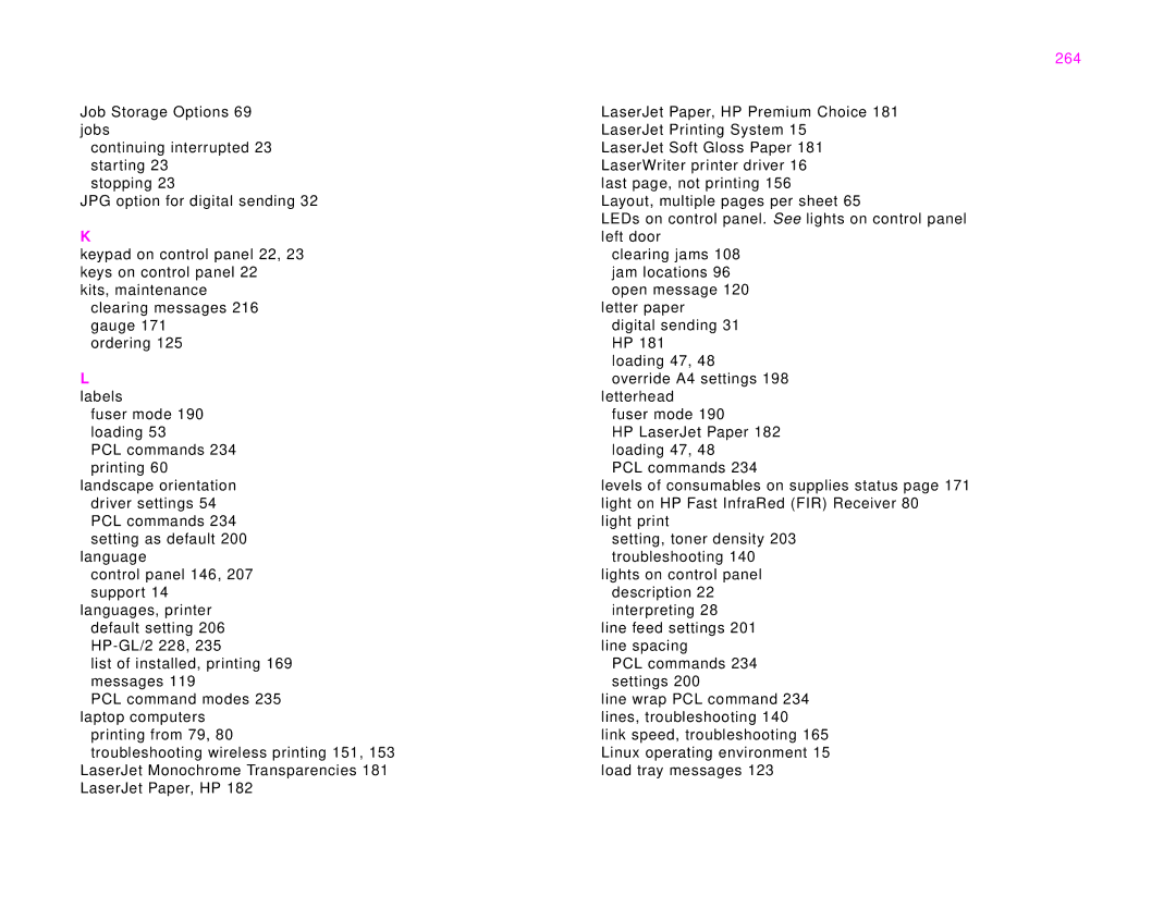 HP 9000Lmfp manual 264 