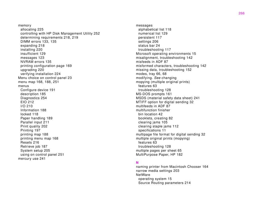 HP 9000Lmfp manual 266 