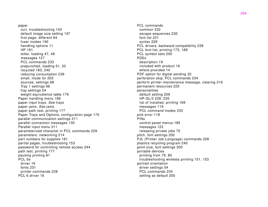 HP 9000Lmfp manual 268 