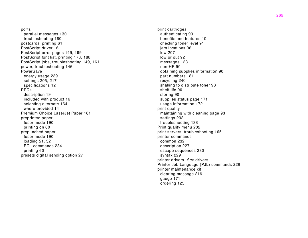 HP 9000Lmfp manual 269 