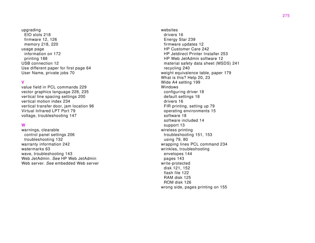 HP 9000Lmfp manual 275 