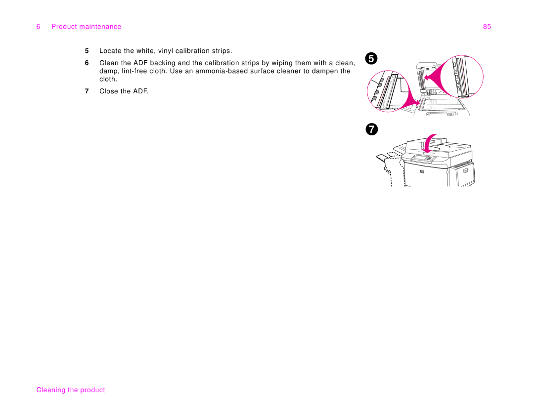 HP 9000Lmfp manual Product maintenance 