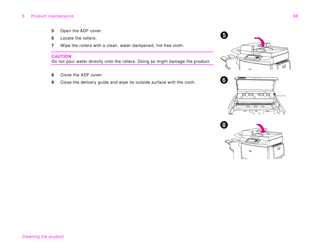 HP 9000Lmfp manual Product maintenance 