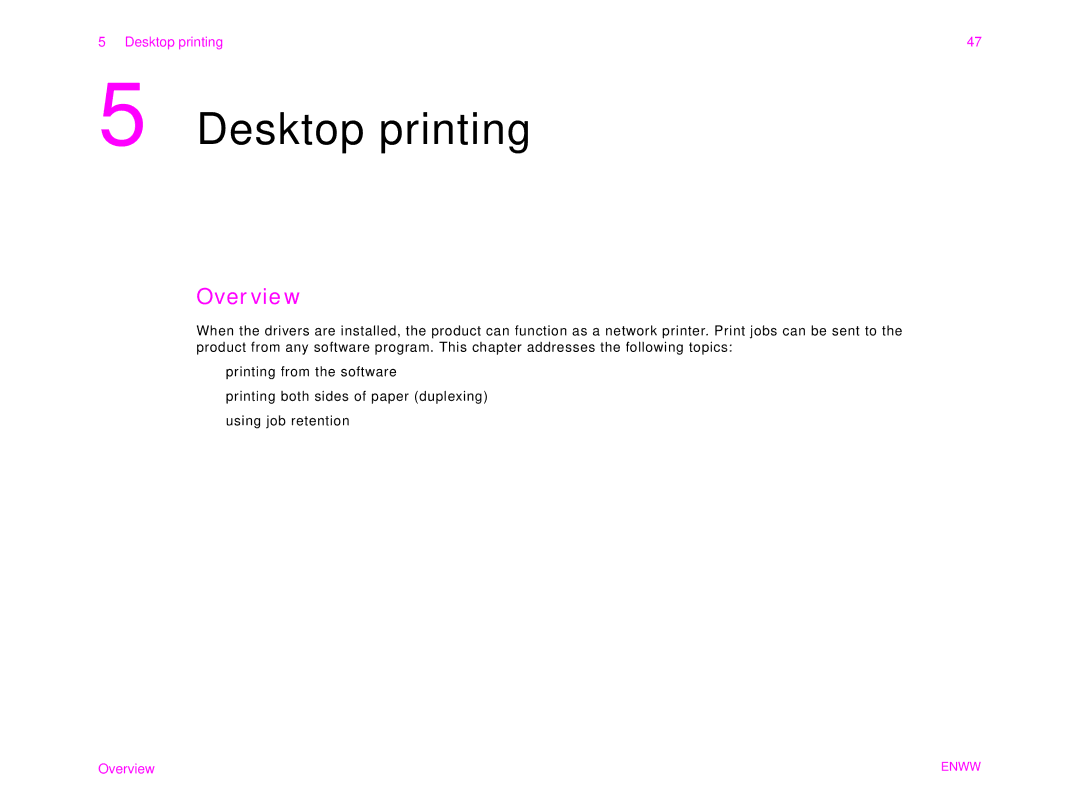 HP 9000MFC manual Desktop printing 