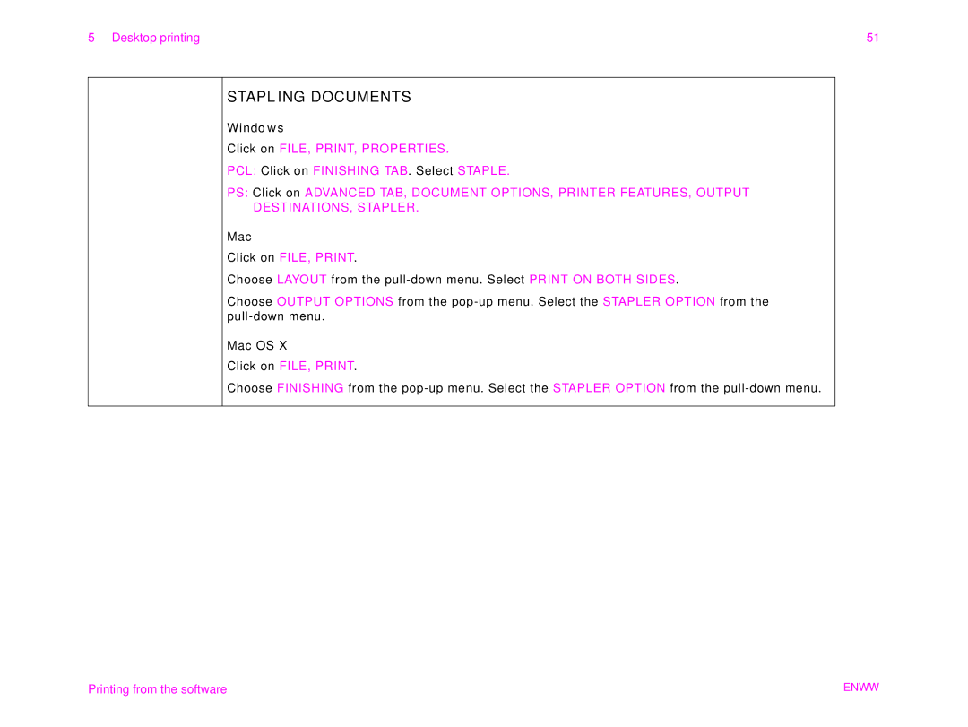 HP 9000MFC manual Stapling Documents 