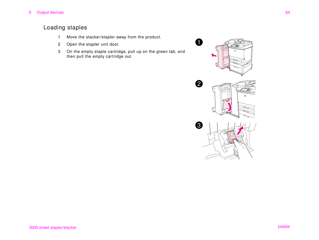 HP 9000MFC manual Loading staples 