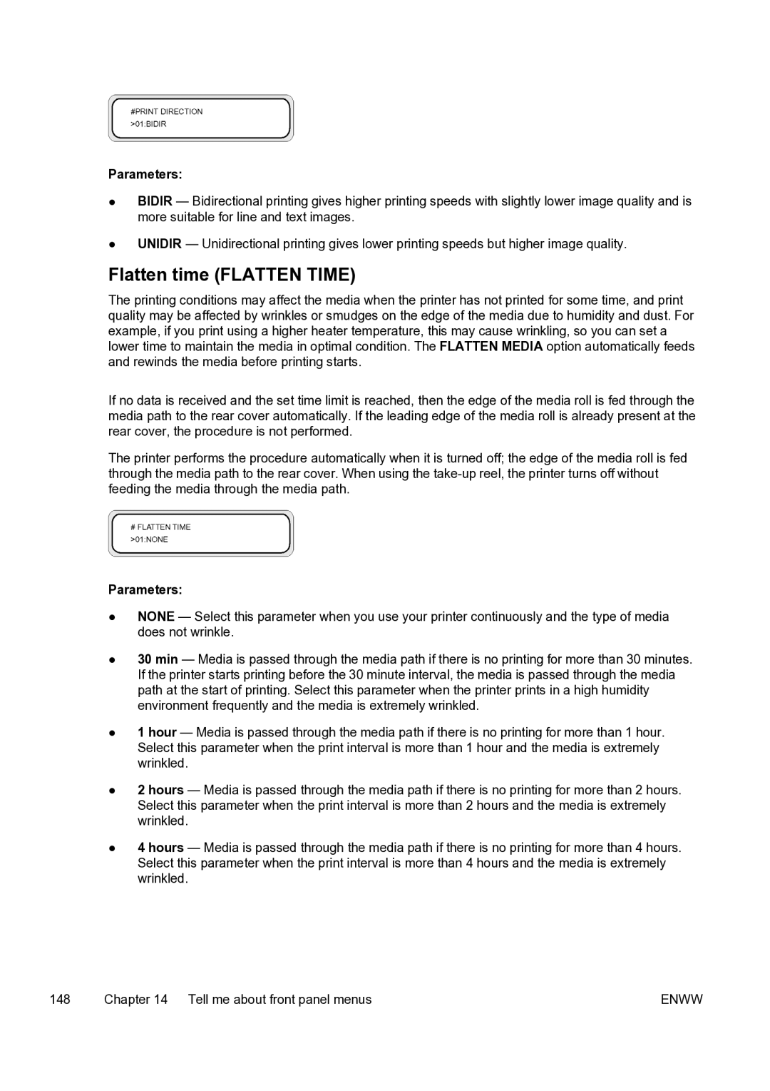 HP 9000s manual Flatten time Flatten Time 