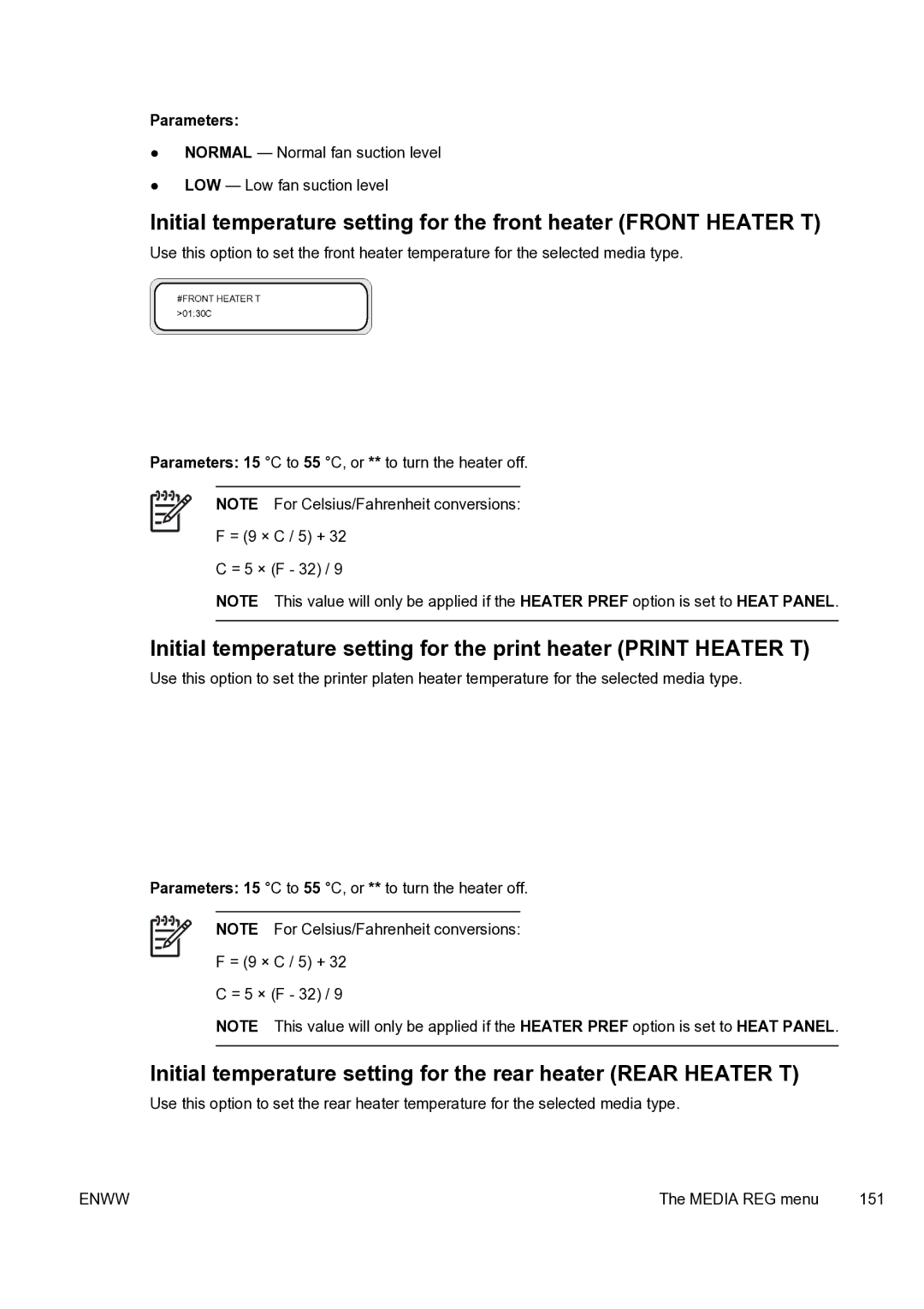 HP 9000s manual Normal Normal fan suction level LOW Low fan suction level 