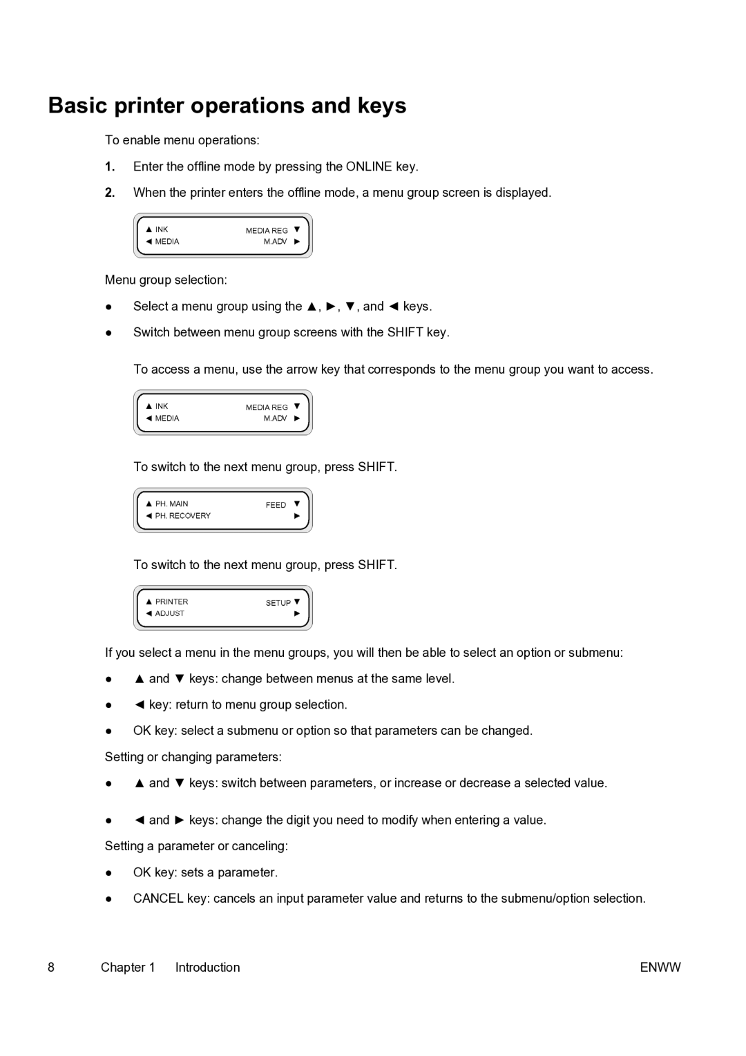 HP 9000s manual Basic printer operations and keys 