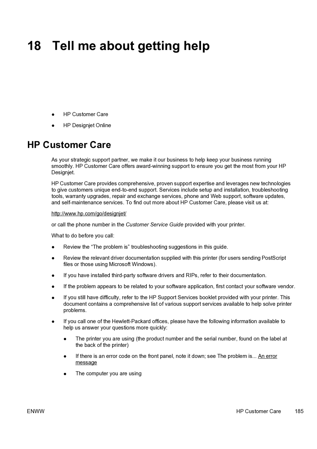 HP 9000s manual Tell me about getting help, HP Customer Care 