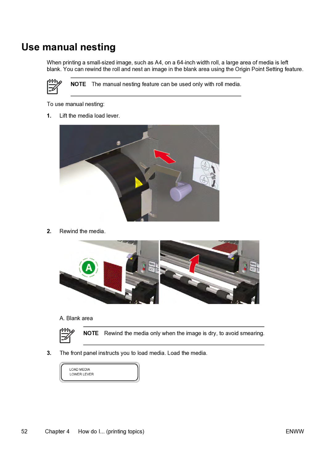 HP 9000s Use manual nesting 