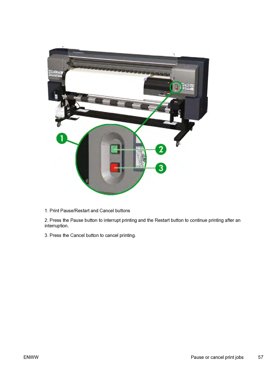 HP 9000s manual Pause or cancel print jobs 