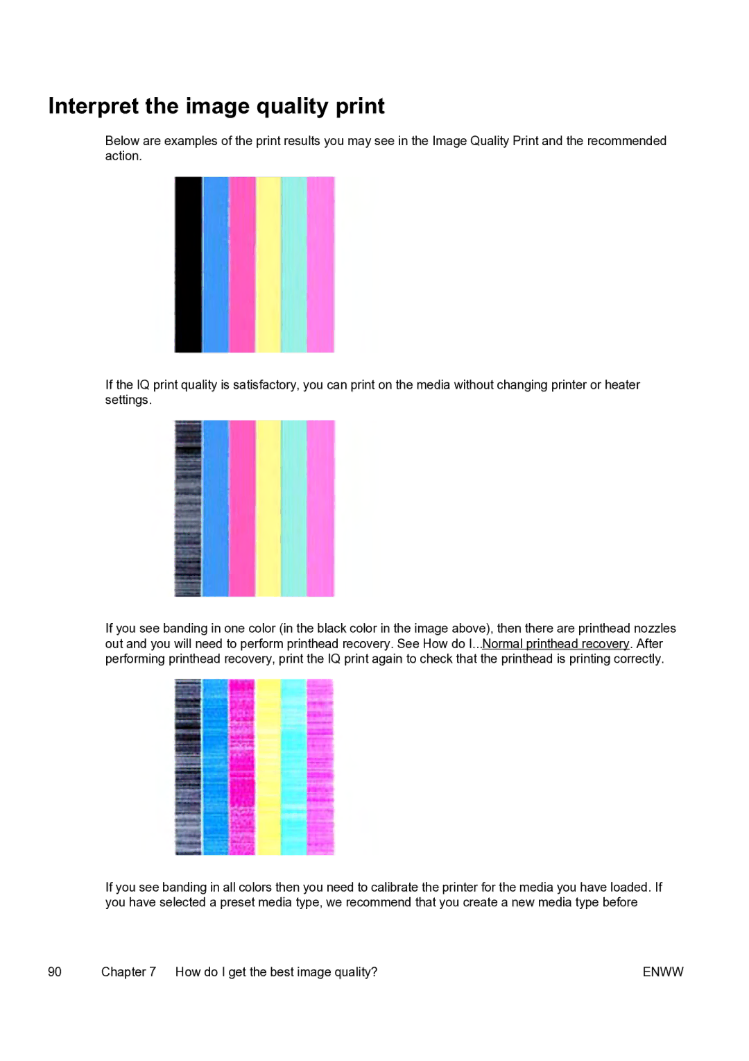 HP 9000s manual Interpret the image quality print 