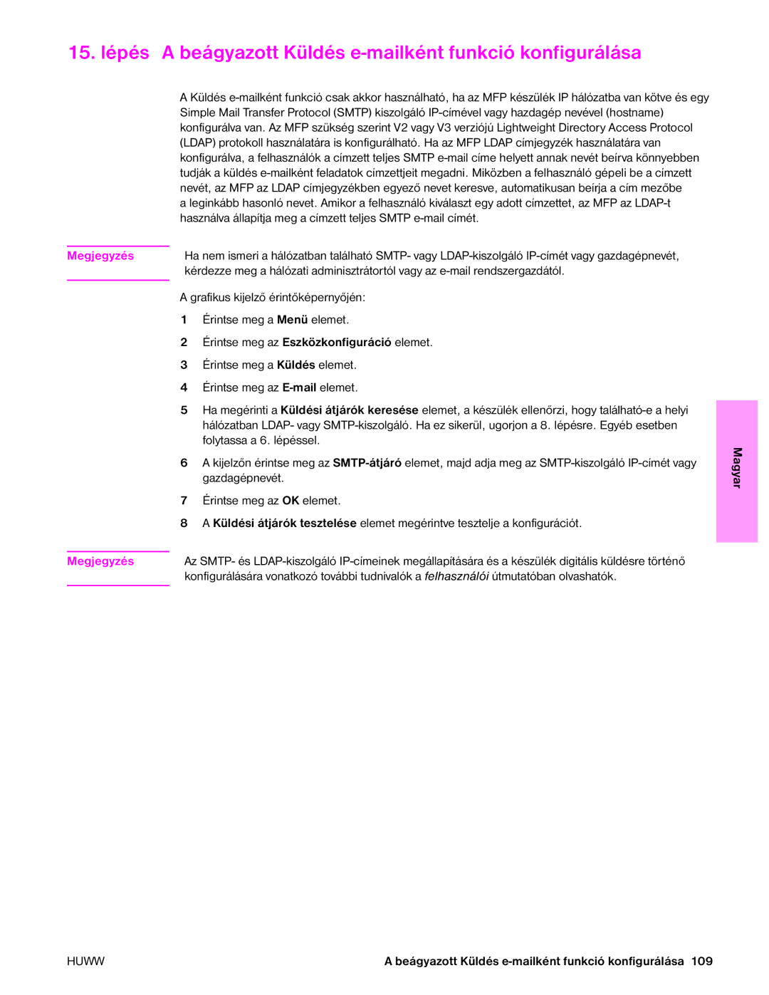 HP 9050MFP, 9040MFP manual Gazdagépnevét 