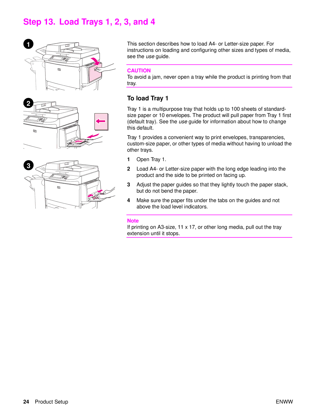 HP 9040MFP, 9050MFP manual Load Trays 1, 2, 3, To load Tray 