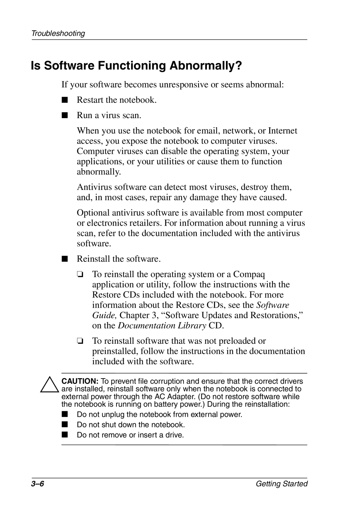 HP 907EA manual Is Software Functioning Abnormally? 